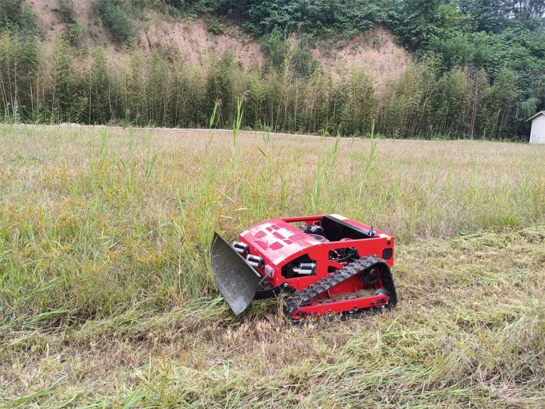 hybrid self charging battery adjustable cutting height 10-180mm remote operated robotic slope mower