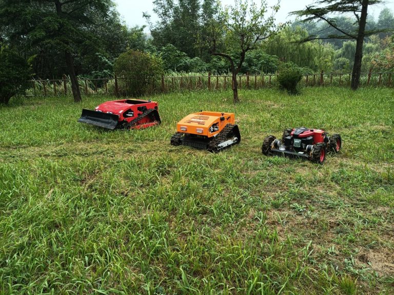 gasoline engine travel speed 0~6Km/h remote controlled grass cutter