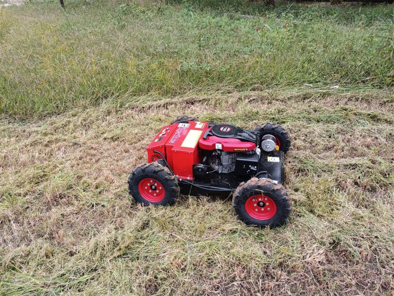 gasoline engine all terrain self-charging battery powered remote controlled grass cutter