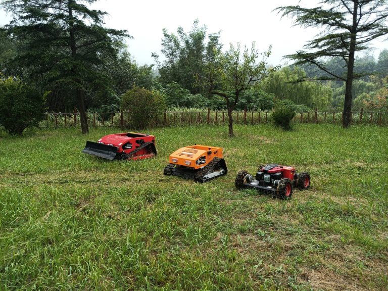 CE EPA approved gasoline engine self-powered dynamo remotely controlled lawn cutter machine