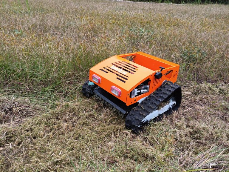 China made radio controlled lawn mower low price for sale, chinese best robot slope mower