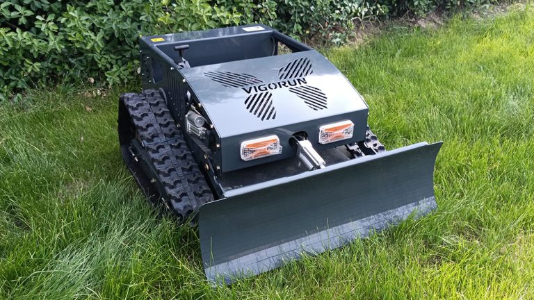 China made track mower low price for sale, chinese best tracked remote control lawn mower