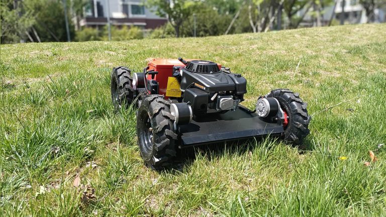 hybrid self-charging battery powered cutting width 550mm wireless radio control grass cutter