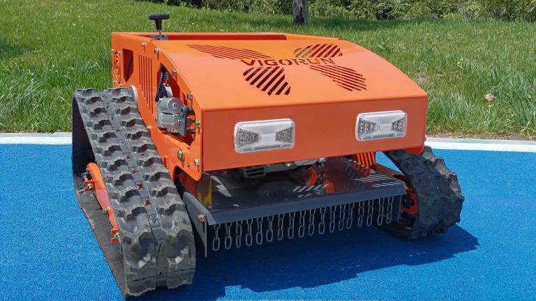 EPA gasoline powered engine commercial crawler remotely controlled field grass cutting machine