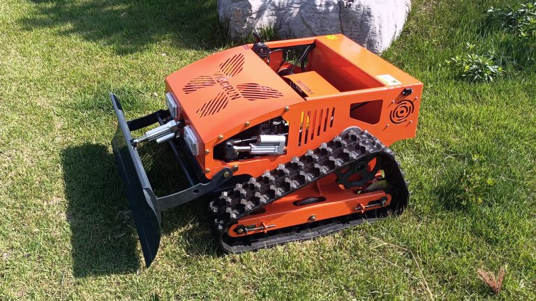 China made remote control track mower low price for sale, chinese best slope mower