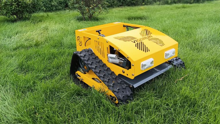 China made remote control mower low price for sale, chinese best remote control mower with tracks