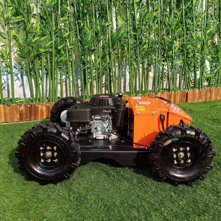 China made remote control tracked mower low price for sale, chinese best brush mower for slopes