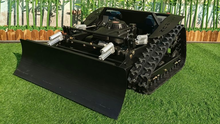 China made remote control mower with tracks low price for sale, chinese best robotic slope mower