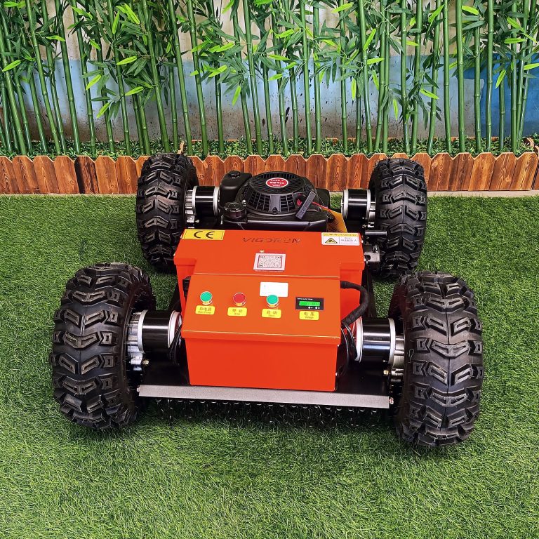 China made rc mower low price for sale, chinese best remote control mower with tracks